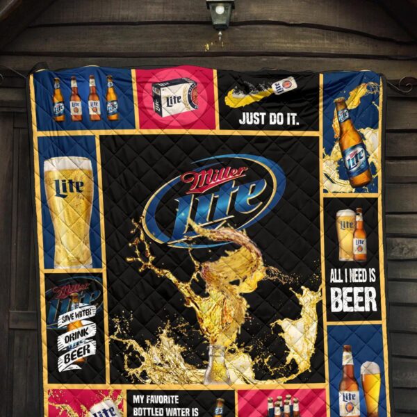 miller lite quilt blanket all i need is beer gift idea cdpxh