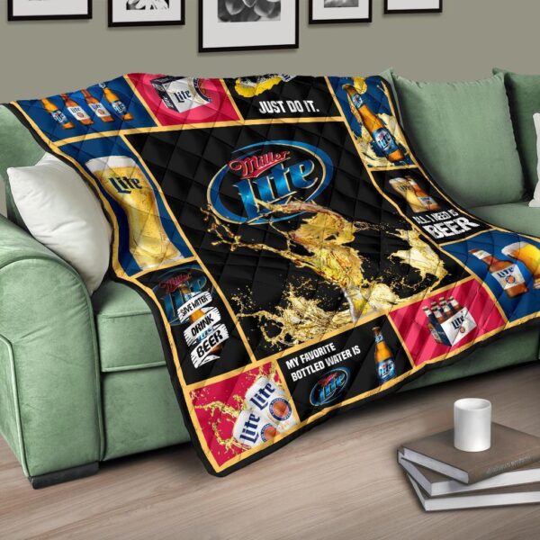 miller lite quilt blanket all i need is beer gift idea ltxfk