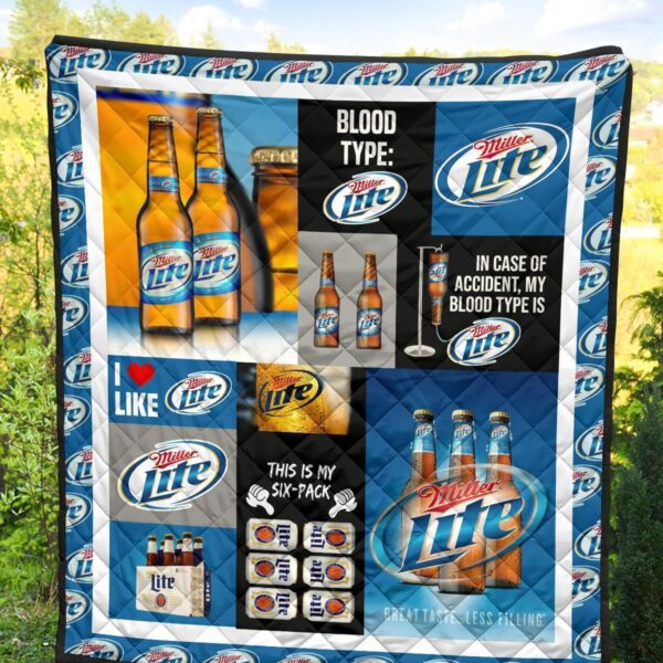 miller lite quilt blanket funny gift for beer lover nqmeh