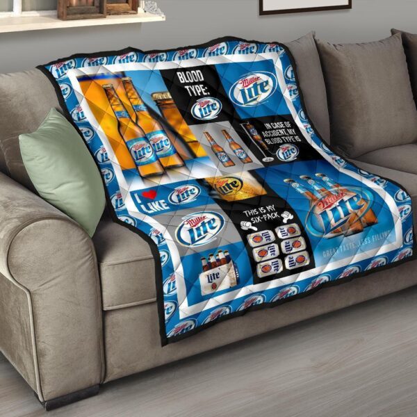 miller lite quilt blanket funny gift for beer lover uo8rc