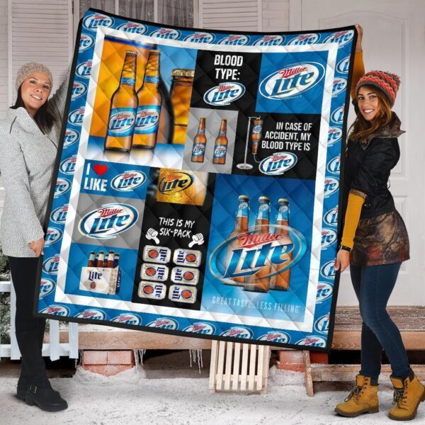 miller lite quilt blanket funny gift for beer lover xi1wl