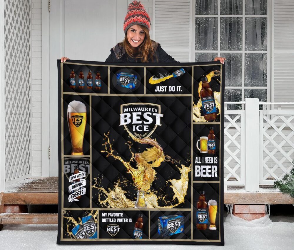 Mil’s Best Ice Quilt Blanket All I Need Is Beer Gift Idea