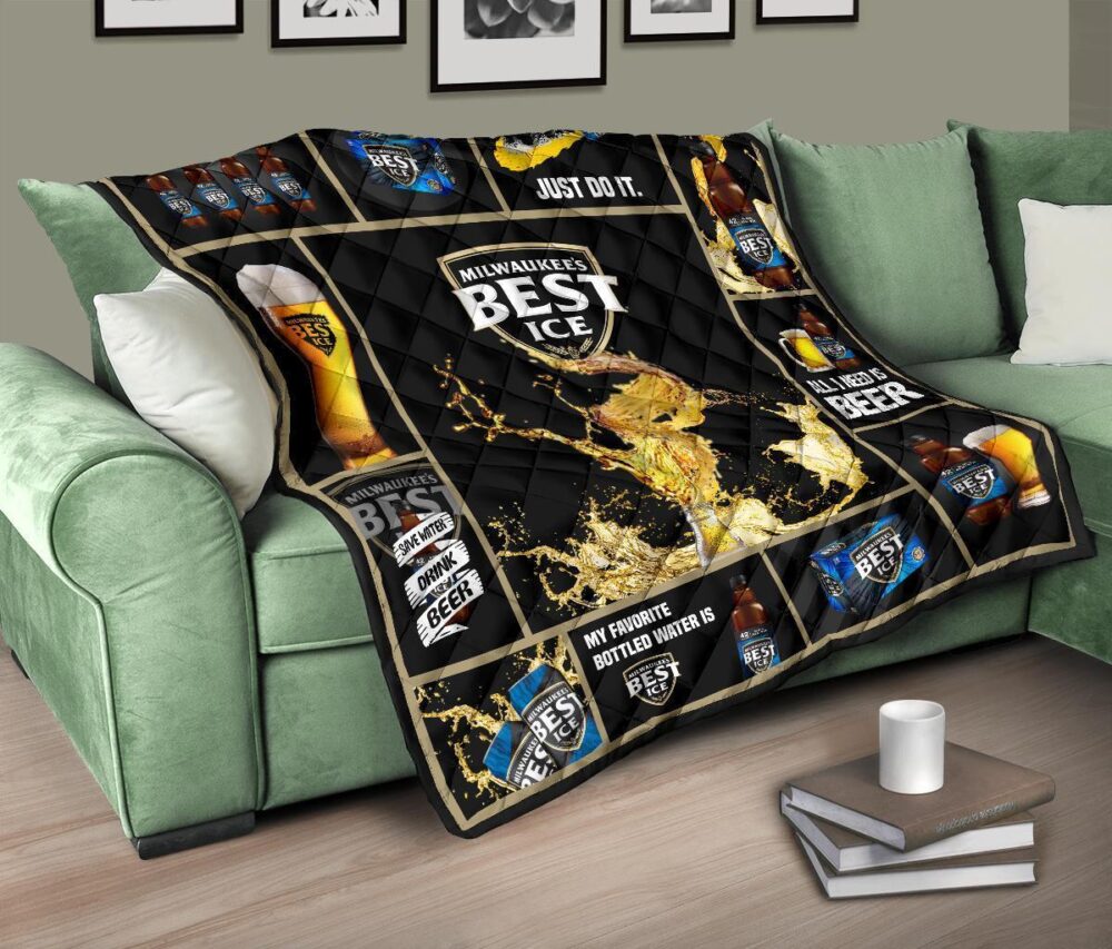 Mil’s Best Ice Quilt Blanket All I Need Is Beer Gift Idea