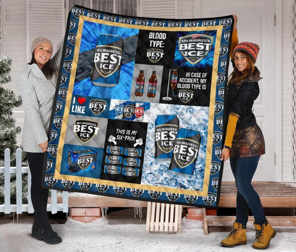 Milwaukee’s Best Ice Quilt Blanket Funny Gift For Beer Lover