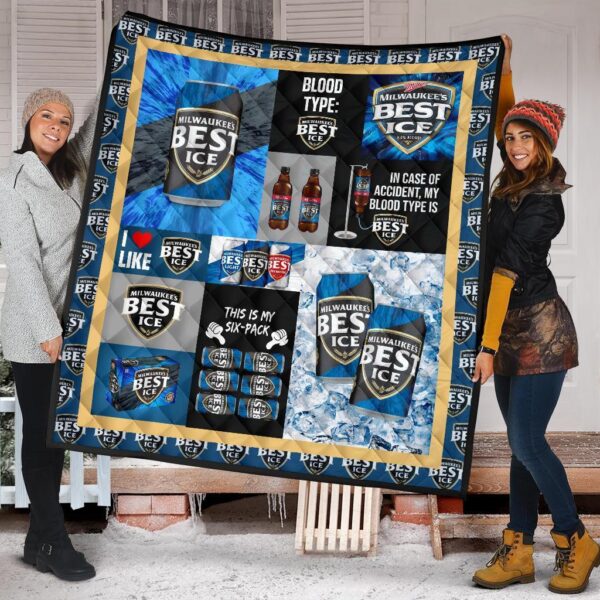 milwaukees best ice quilt blanket funny gift for beer lover axxpg