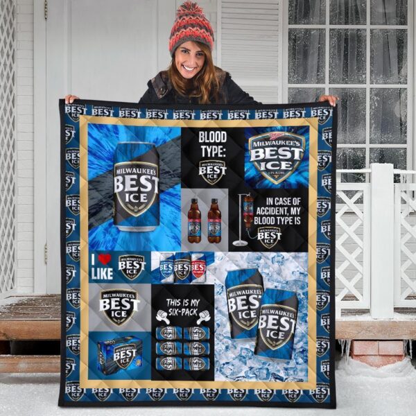 milwaukees best ice quilt blanket funny gift for beer lover j2uii