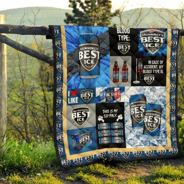 milwaukees best ice quilt blanket funny gift for beer lover jqllv