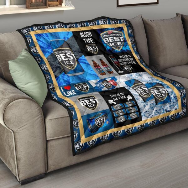 milwaukees best ice quilt blanket funny gift for beer lover mbtrt