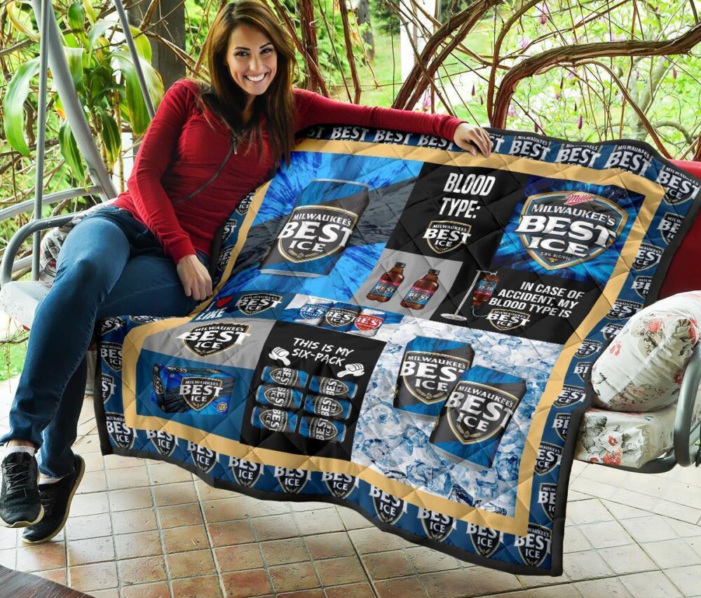 Milwaukee’s Best Ice Quilt Blanket Funny Gift For Beer Lover