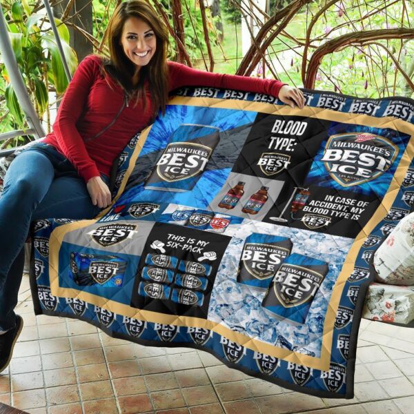 milwaukees best ice quilt blanket funny gift for beer lover rb7o5