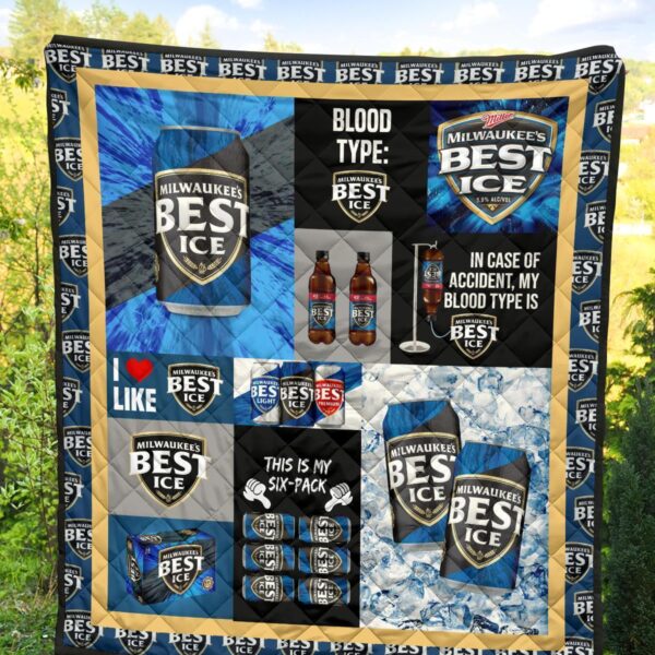 milwaukees best ice quilt blanket funny gift for beer lover stiai