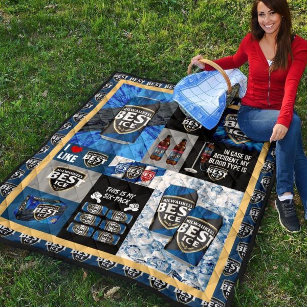 milwaukees best ice quilt blanket funny gift for beer lover zeqlo