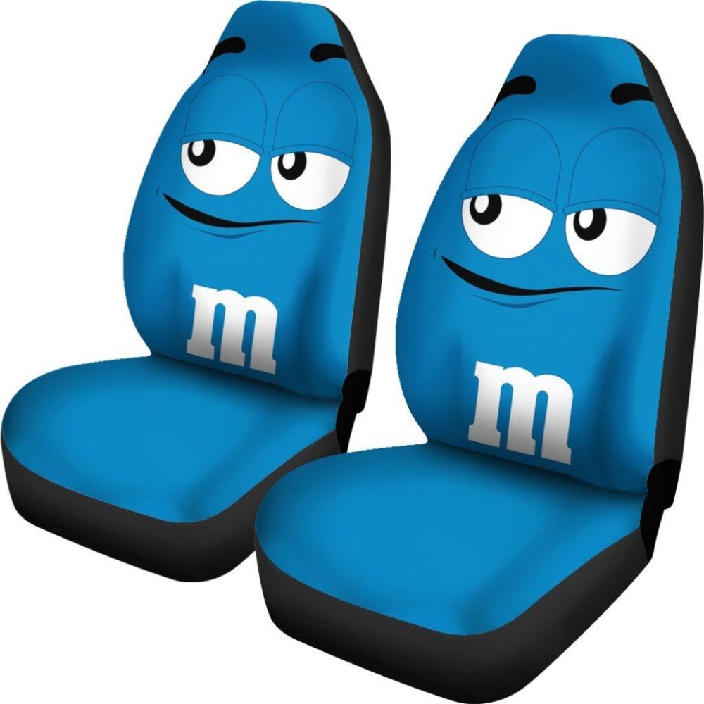 M&M Blue Chocolate Car Seat Covers MMCSC04