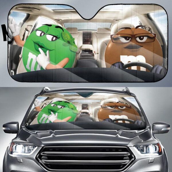 M&M Chocolate Auto Sun Shades Custom Car Windshield Accessories