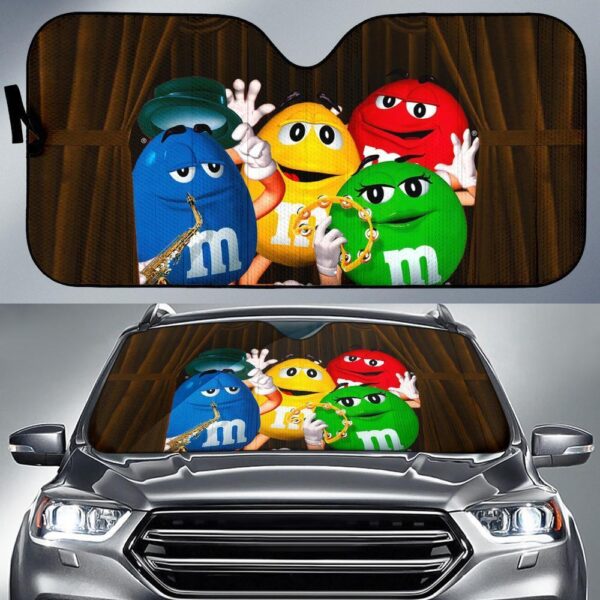 M&M Chocolate Band Auto Sun Shades Custom Car Windshield Accessories