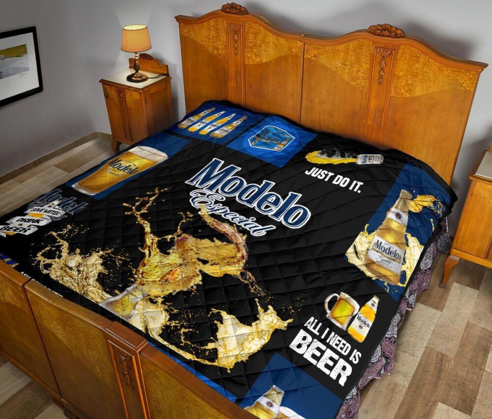 Modelo Especial Quilt Blanket All I Need Is Beer Gift Idea