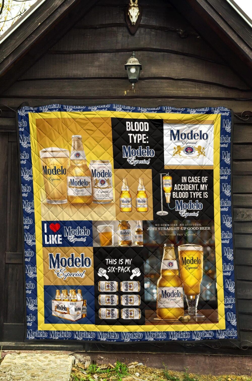 Modelo Especial Quilt Blanket Funny Gift For Beer Lover