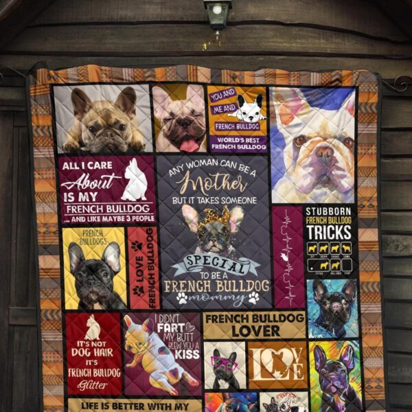 mommy french bulldog quilt blanket 0fqeh