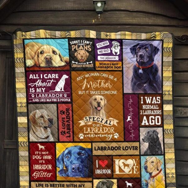 mommy labrador quilt blanket qbe0r