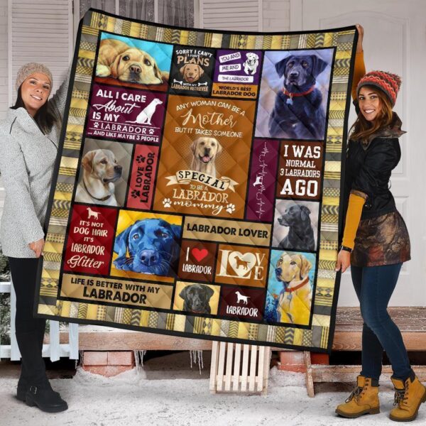 Mommy Labrador Quilt Blanket