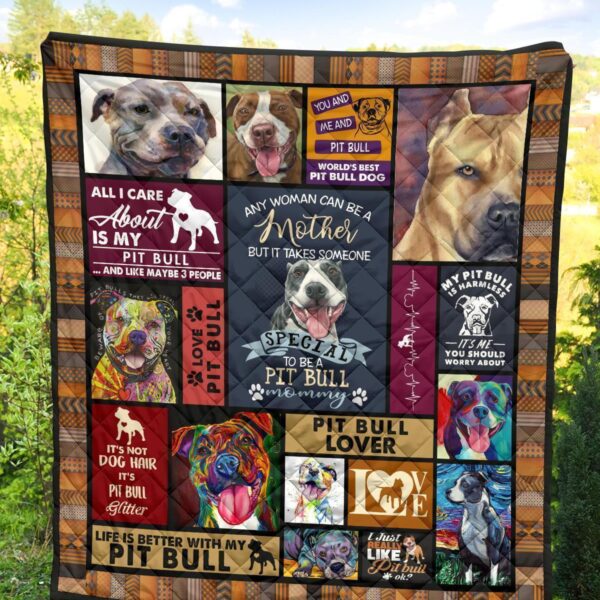 mommy pit bull quilt blanket 38j8f