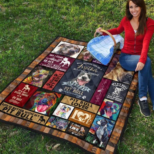 mommy pit bull quilt blanket kavwn