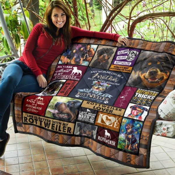 mommy rottweiler quilt blanket zjcvo