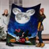 moonlight mickey and minnie fleece blanket for bedding decor fb011 ctrsi