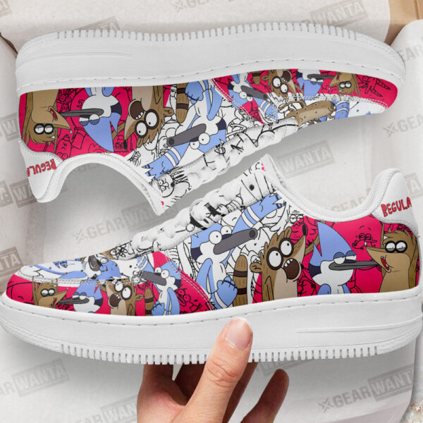 mordecai and rigby regular show sneakers custom cartoon shoes 9vsbm