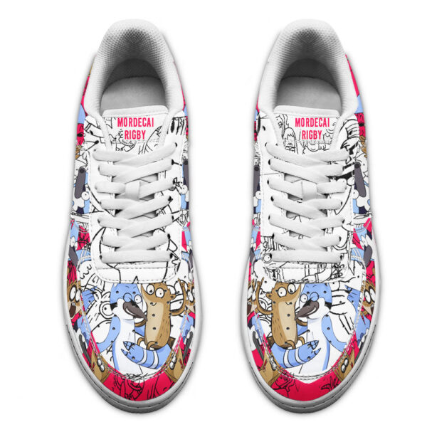 mordecai and rigby regular show sneakers custom cartoon shoes rwkth