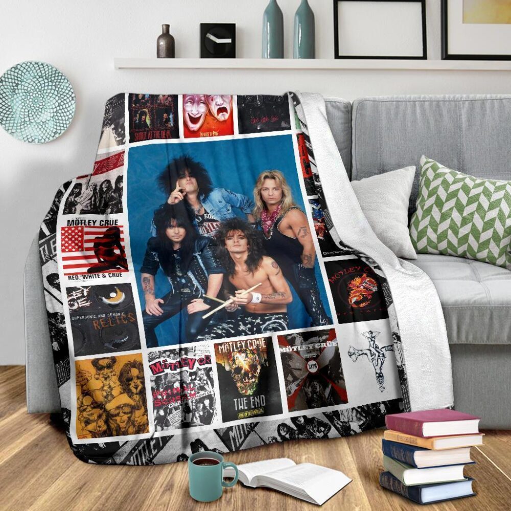 Motley Crue Fleece Blanket For Music Band Fan Gift Idea