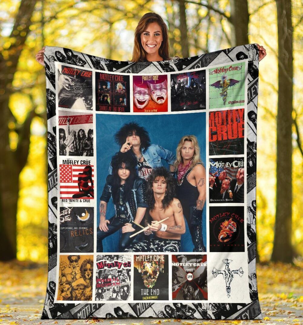 Motley Crue Fleece Blanket For Music Band Fan Gift Idea