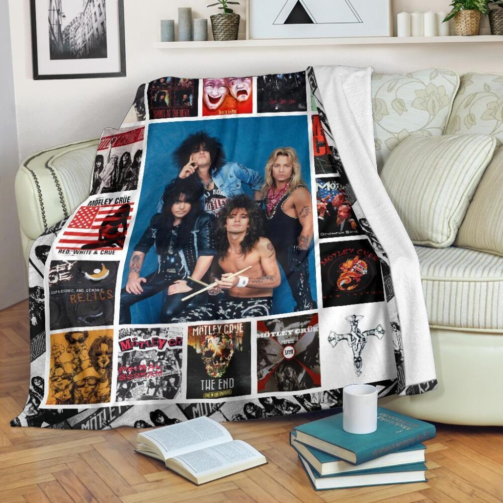 Motley Crue Fleece Blanket For Music Band Fan Gift Idea