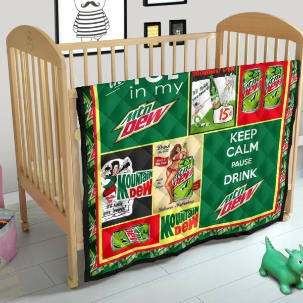 mountain dew quilt blanket for soft drink lover dzk6t