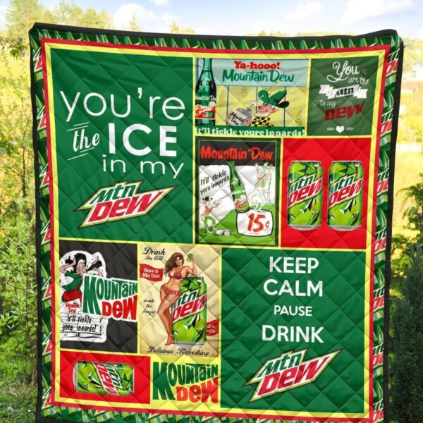 mountain dew quilt blanket for soft drink lover lookj