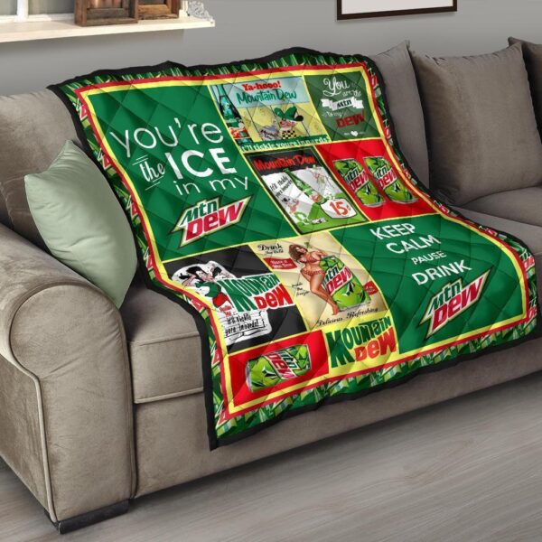 mountain dew quilt blanket for soft drink lover quiek