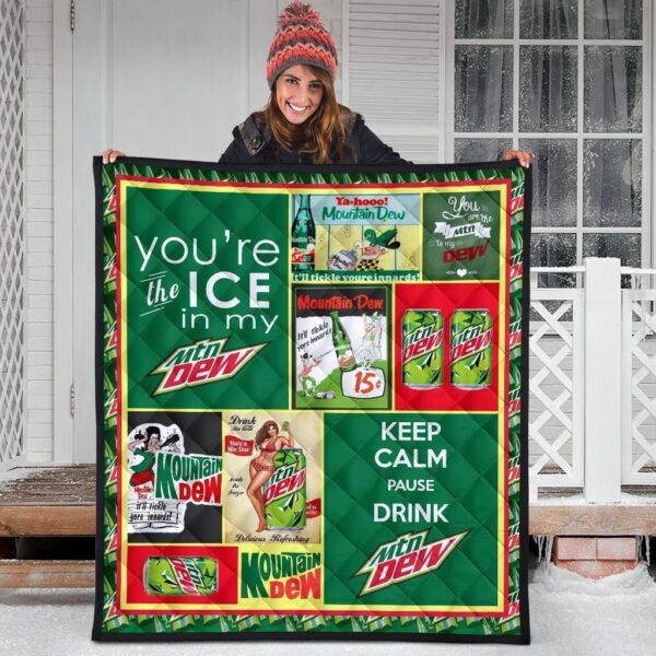 mountain dew quilt blanket for soft drink lover zg4fa