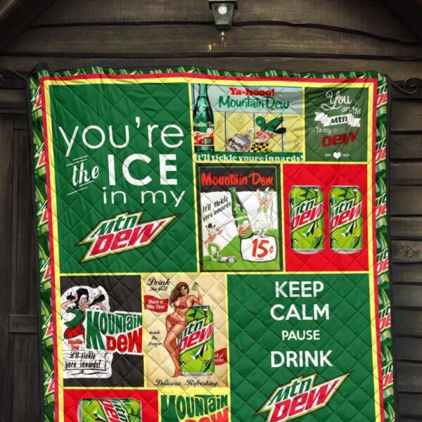 mountain dew quilt blanket for soft drink lover zuxs3