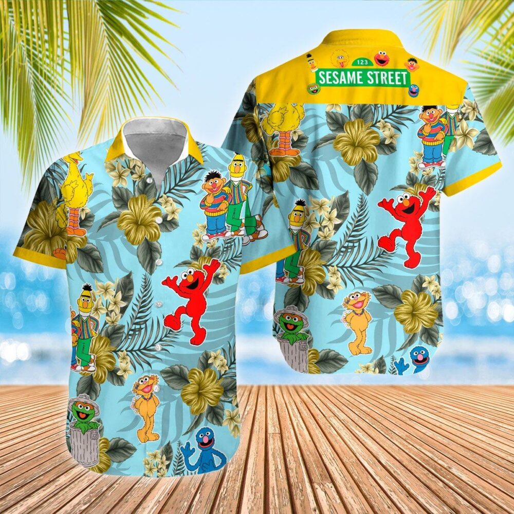 Muppets Ernie Elmo Cartoon TV Series Movie Hawaiian Shirt | Aloha  Hawaiian Shirt Custom