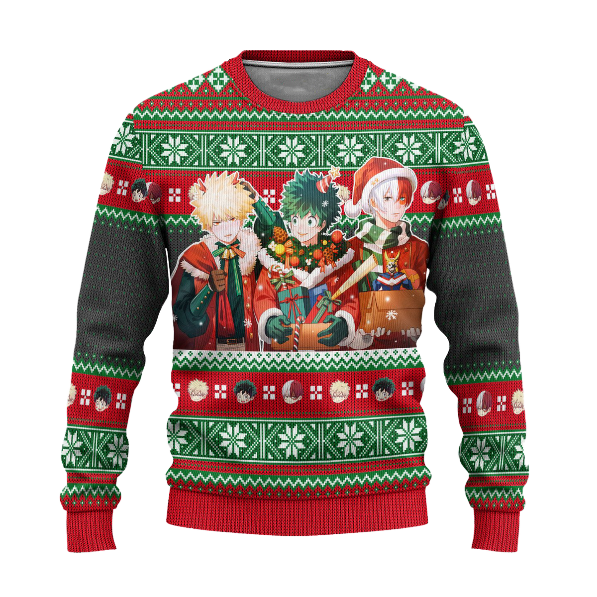 My Hero Academia Ugly Christmas Sweater Anime Xmas Gift