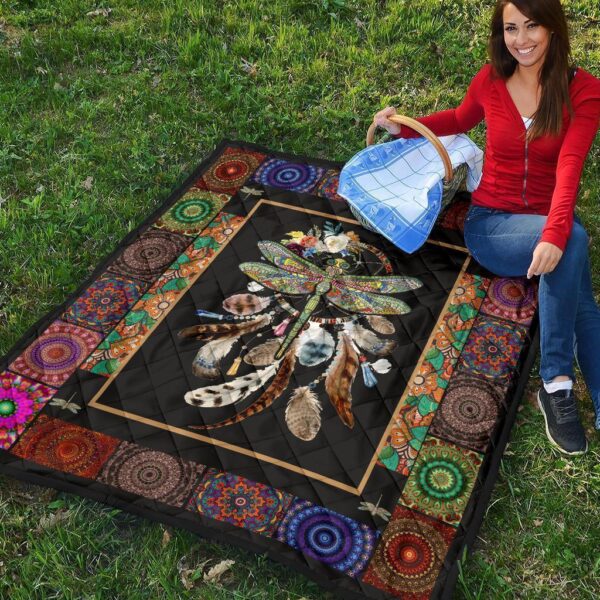 native dragonfly dreamcatcher quilt blanket bedding decor idea hwxwd