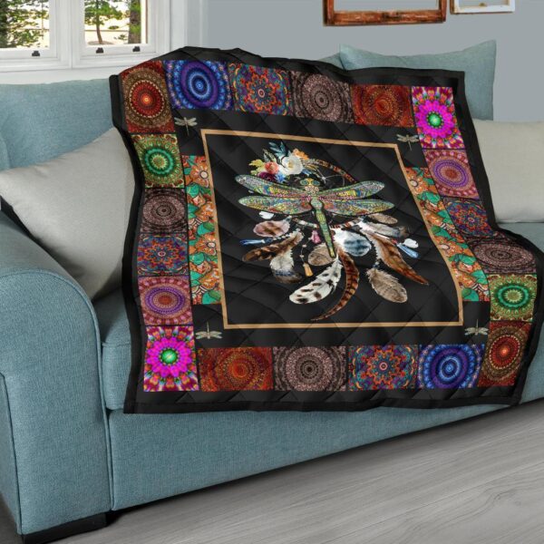 native dragonfly dreamcatcher quilt blanket bedding decor idea v4rvy