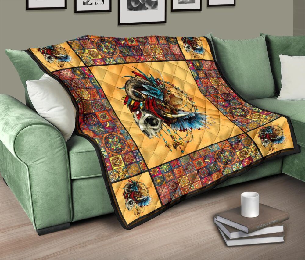 Native Lion Quilt Blanket Amazing Gift Idea