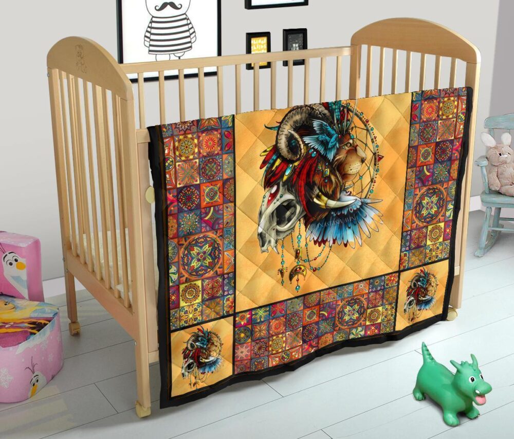 Native Lion Quilt Blanket Amazing Gift Idea