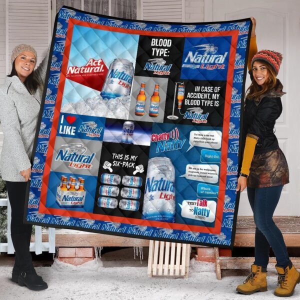 natural light quilt blanket funny gift for beer lover f3dsl