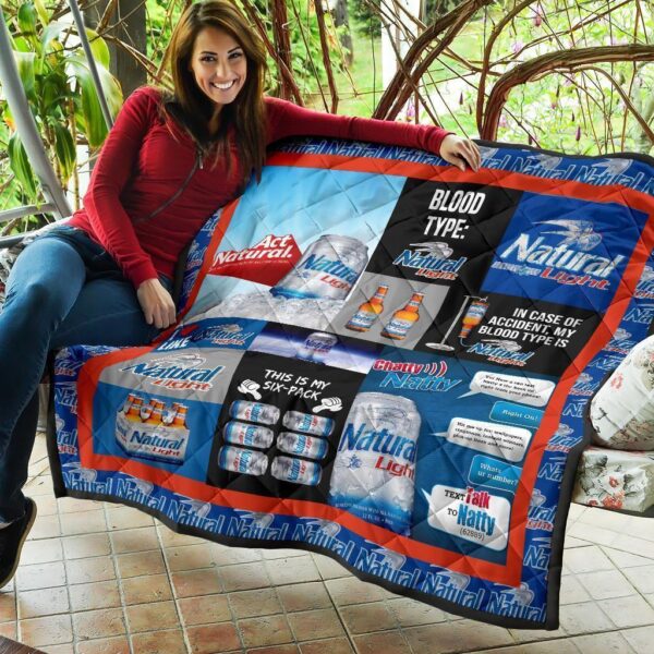 natural light quilt blanket funny gift for beer lover fepuy