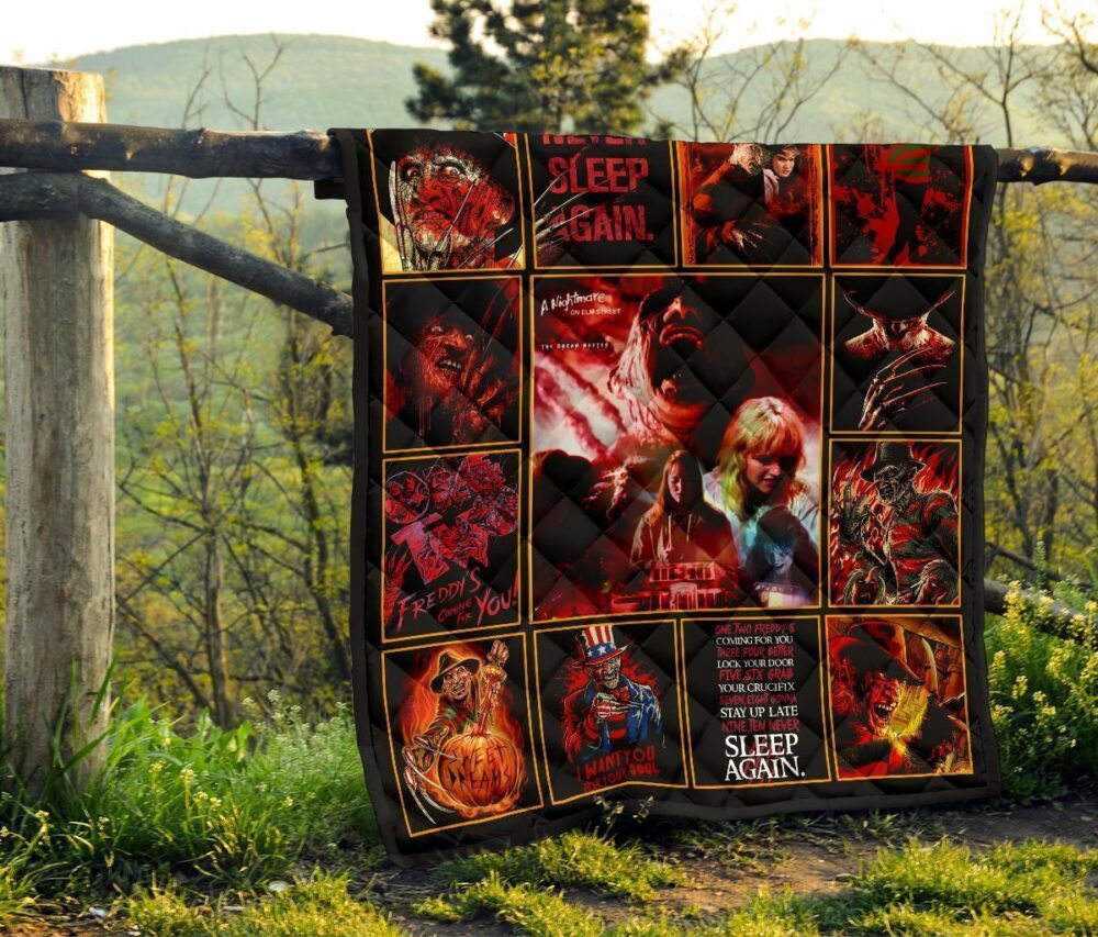 Never Sleep Again Nightmare Quilt Blanket Funny Gift Idea