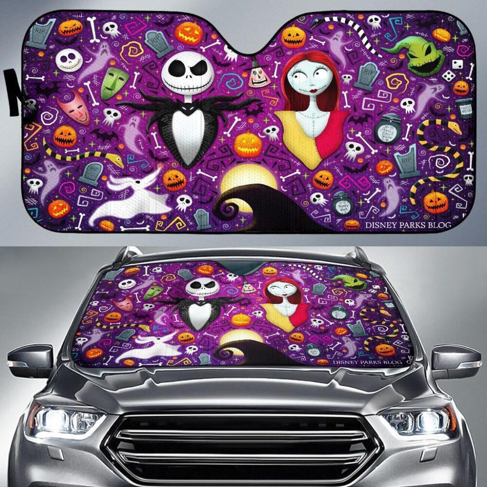 Nightmare Before Christmas Auto Sun Shade Custom Car Windshield Accessories