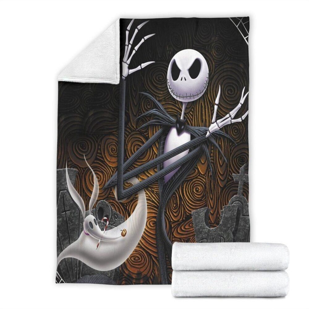 Nightmare Before Christmas Blanket | Jack Skellington Premium Fleece Blanket FB004