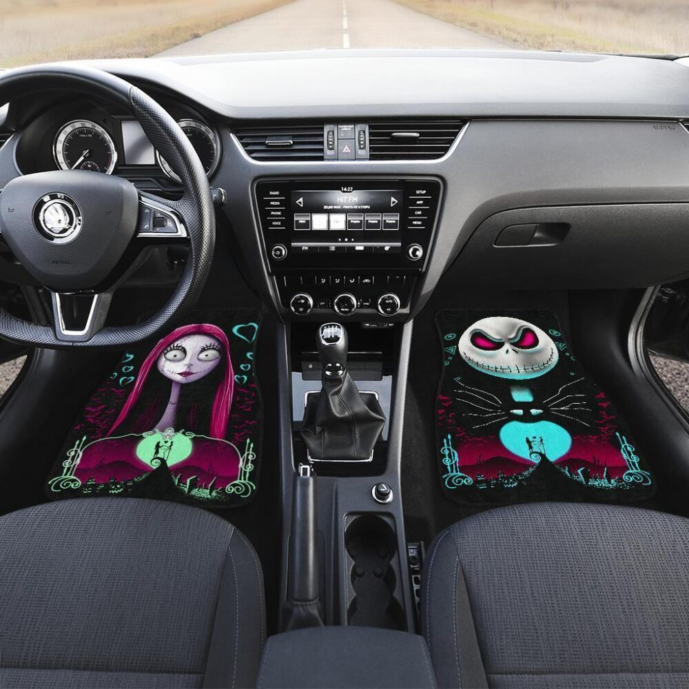 Nightmare Before Christmas Car Floor Mats | Jack And Sally DN Movie Car Floor Mats NBCFM17